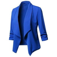 Simplemasygeni ženski rukav Blazer Clearment Fashion Casual Solid Open Cardigan Jacki
