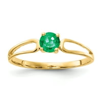 18-karatni smaragdni prsten od žutog zlata