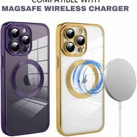 Krug Magnetic Clear kućište za iPhone Pro MA s zaštitnicom za zaštitu od kamere luksuzne kućište kompatibilno