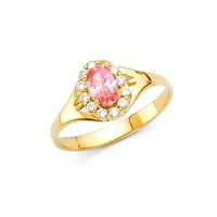 Jewels by lu 14k žuto zlato dame kubični cirkonia cz modni obljetnički prsten veličine 9