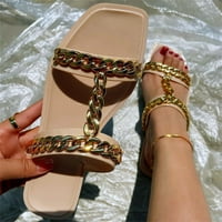 Ljetne ženske ravne sandale, sandale na kopčanje, Rimske cipele, Ležerne sandale s otvorenim prstima, ženske papuče,