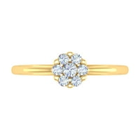 Karat dijamantni zaručnički prstenasti pojas u 14k žutom zlatu