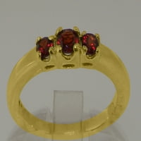14-karatni prsten od žutog zlata britanske proizvodnje s prirodnim granatom ženski jubilarni prsten - opcije veličine-veličina