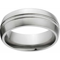 Zaručnički prsten od brušenog titana s udobnim dizajnom