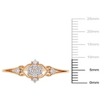 Carat T.W. Dijamantni 10KT ružini zlatni vintage obećanje prsten