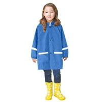 Dječja kišna jakna na kopčanje za dječake i djevojčice, kišni ogrtač s kapuljačom otporan na vjetar, dječji kaput