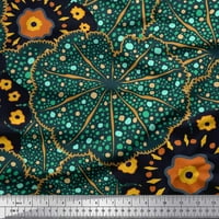 Pamučna Poplin Tkanina s mozaičnim cvjetnim ukrasom, tiskana tkanina širine dvorišta