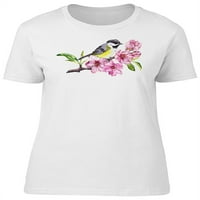 Slatka ptica u majici cvjeta trešnje žene -imaga-Shutterstock, žensko x-veliko