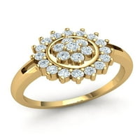 0,5 karata okrugli rezani dijamantni promoćna dame stilizirana godišnjica prstena vjenčana bend solidna 10k zlato
