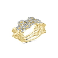 Draguljarske dijamantne prstenove za žene - karatni bijeli dijamantni prsten nakit - 14K Zlatni zaplašeni srebrni