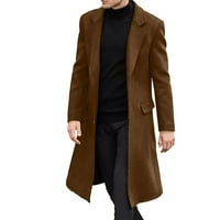 Jakne za muškarce zimski kaput Plus size ovratnik s reverom kožna jakna s podstavom dugih rukava Vintage izolirani