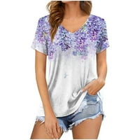 Ženske košulje za ljeto košulje za žene na rasprodaji modna ženska ležerna bluza s izrezom i printom u obliku