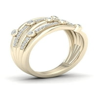 1 4CT TDW Diamond 10k Dijamantni prsten žutog zlata